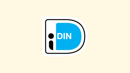 iDIN-logo op een lichte achtergrond.