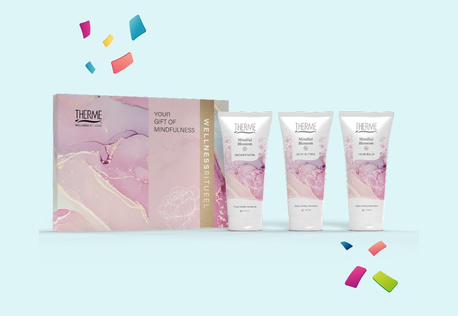 Illustratie van een Therme Mindful Blossom wellnesspakket