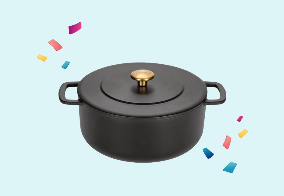 Zwarte Combekk Dutch oven met deksel.