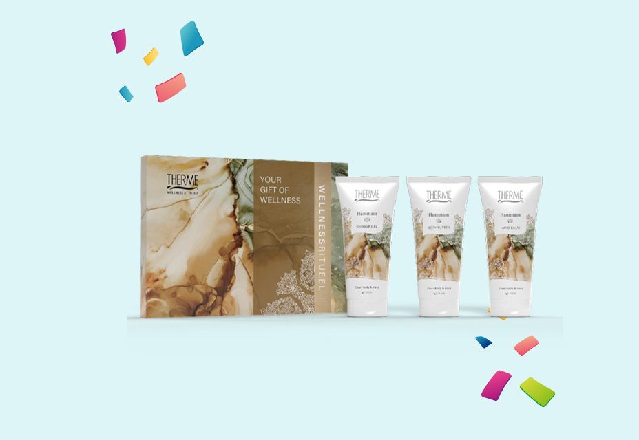 Illustratie van een Therme Hammam wellnesspakket als prijs.