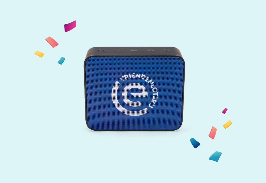 Illustratie van een JBL Go Essential 2 speaker.